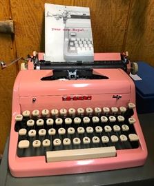 Very Nice Pink Royal Typewriter