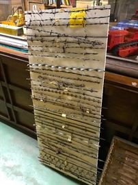 Antique Barbed Wire Display Board