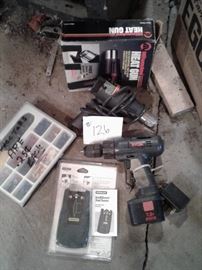 Drill, heat gun, stud finder, connectors https://ctbids.com/#!/description/share/65254