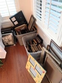 Large collection of picture frames