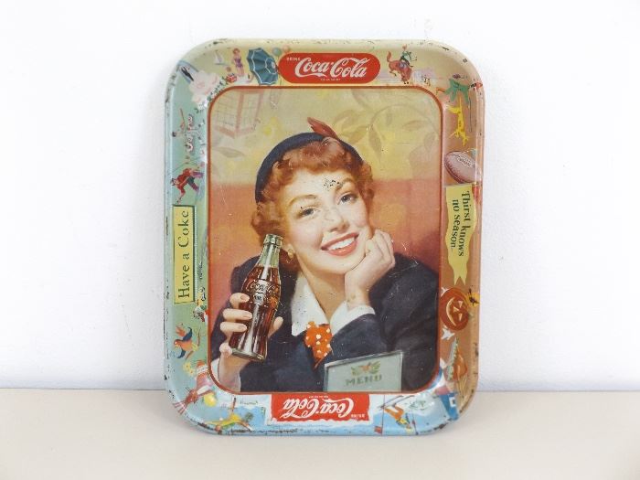 Vintage 1950's Metal Coca-Cola Coke Tray
