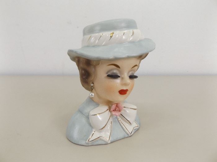 MINT Vintage Porcelain Lady Head Vase
