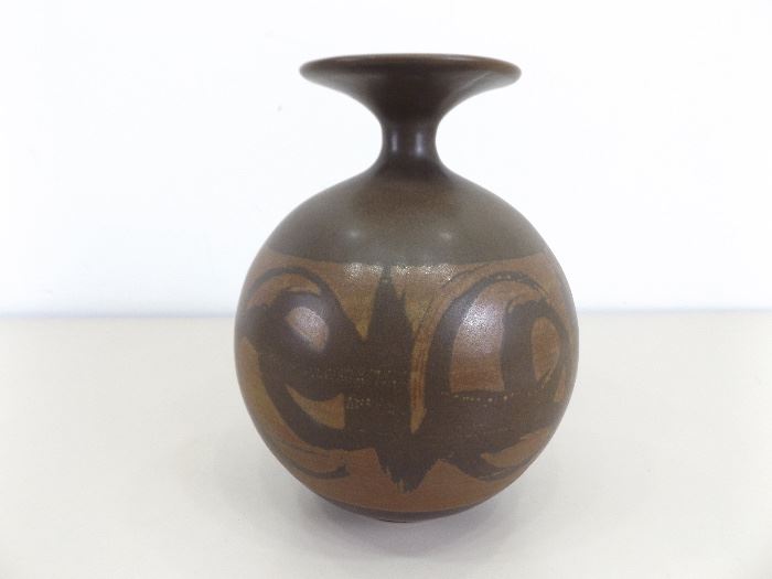 Vintage 1960's MCM SDW Stoneware Vase
