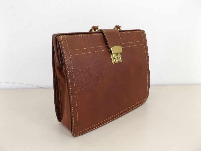 Vintage Brown Leather Attache Case/Briefcase/Dr. Bag
