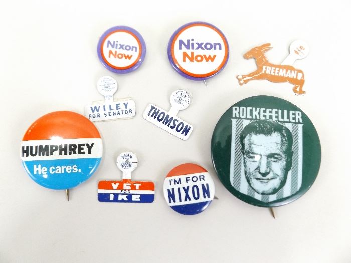 Lot of Vintage Campaigning Buttons
