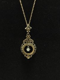 13 1950s Gold and Diamond Necklace