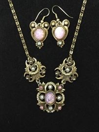 Vintage Necklace and Matching Earrings