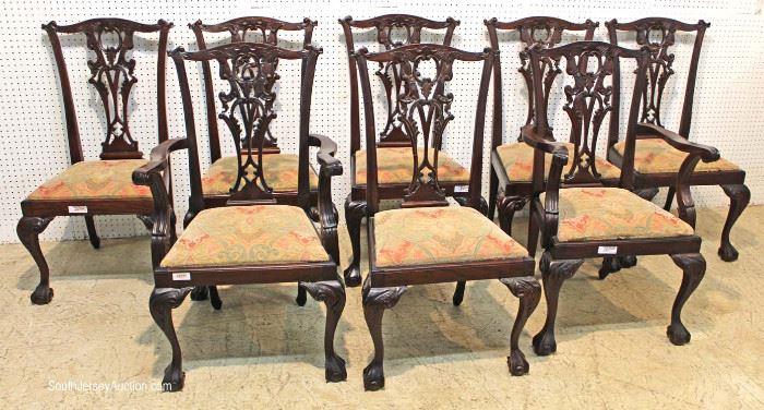 Set of 8 Antique Style Solid Mahogany Chippendale Ball & Claw Dining Room Chairs
Located Inside – Auction Estimate $300-$800