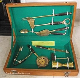 Brass Vintage Liquor Mixer Set in Box – just in time for the holidays
Located Glassware – Auction Estimate $50-$100