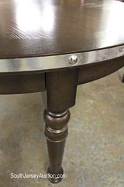 Contemporary Modern Design 7 Piece Dining Room Set with 6 Medallion Padded Chairs and Stainless Steel Accents with Leaf
Located Inside – Auction Estimate $300-$600