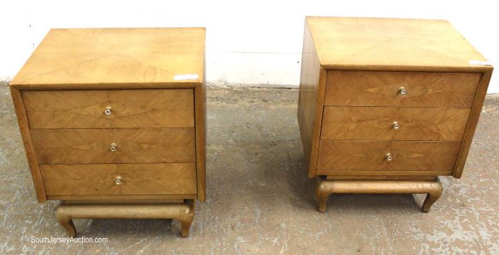 4 Piece Mid Century Modern Danish Walnut High Chest, Low Chest and 2 Night Stands by “American Mount Airy”
Will be Sold Separate – Located Inside – Auction Estimate $500-$1000