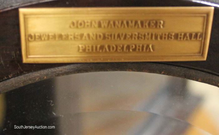 SOLID Mahogany 5 Tube Grandfather Clock by “Herschede” Sold by John Wanamaker – Presented to Family in 1927,
Located Inside – Auction Estimate $700-$1500