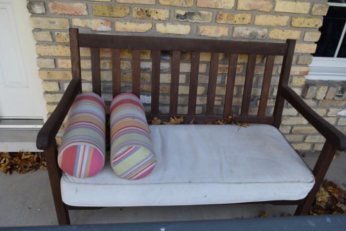 Outdoor Bench and Pillows
