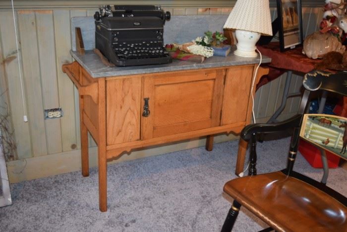 Typewriter and Stonetop Table 