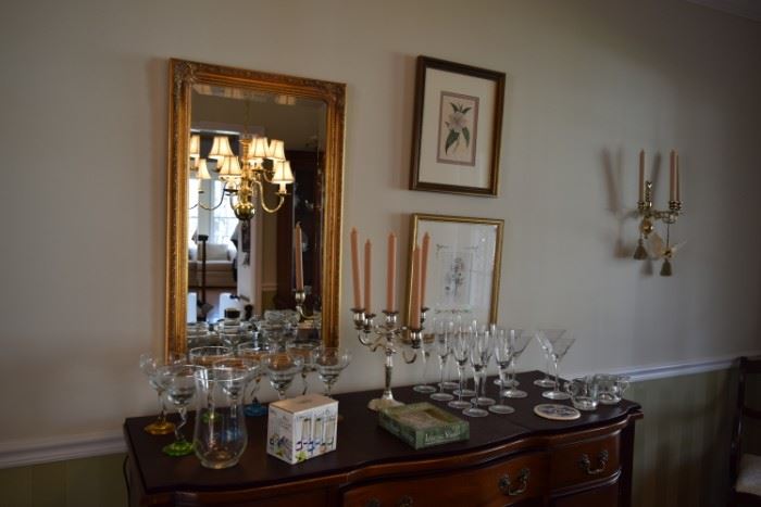 Stemware and Mirror