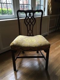 One of 6 Baker dining side chairs.  Historic Charleston Collection.  