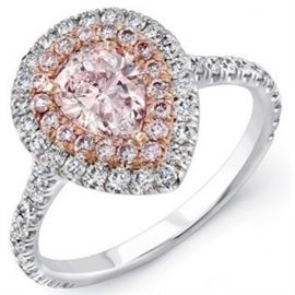 Pink Diamond Solitaire Ring