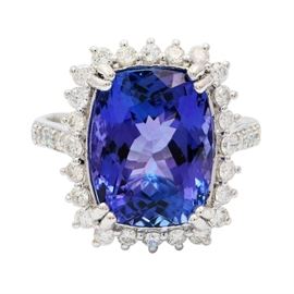 Tanzanite & Diamond Ring