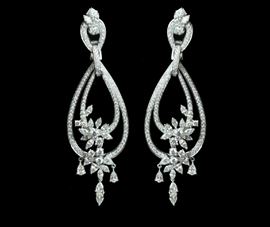 Diamond Dangling Earrings