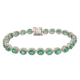 Emerald & Diamond Bracelet