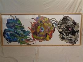 Sandra C. Fernandez large mixed media collage