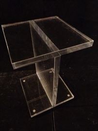 Mod acrylic "I-Beam" side table
