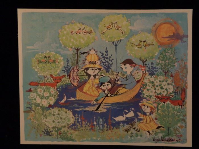 Vintage Bjorn Wiinblad "The Seasons in Denmark" greeting card set