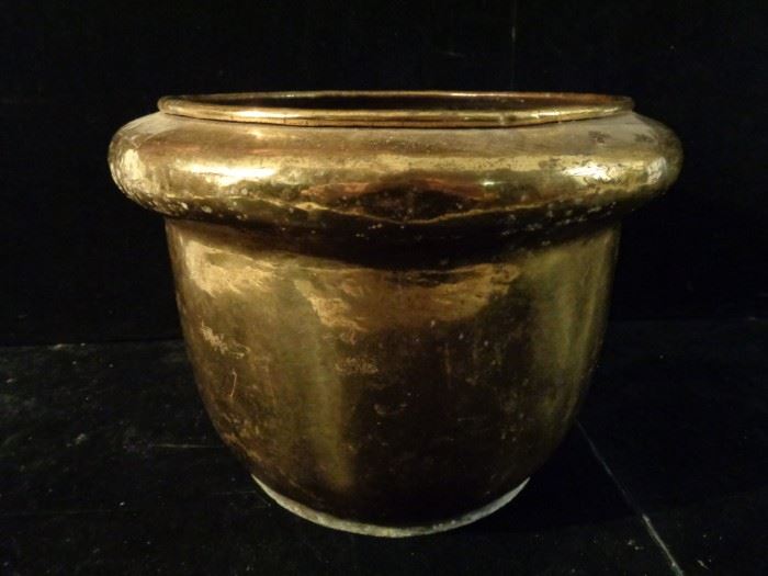 Antique Imperial Russian marked brass jardiniere