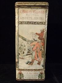 Antique Imperial Russian lithographed advertising tin