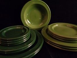 Emile Henry France pottery dinnerware plates & bowl