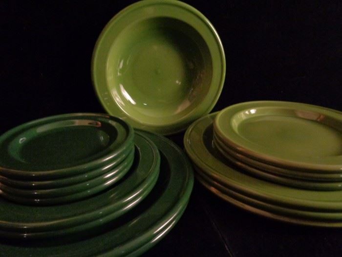 Emile Henry France pottery dinnerware plates & bowl