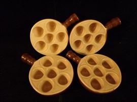Emile Henry France pottery escargot pans