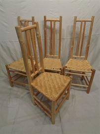 Rustic Douglas fir log dining chairs by Chicken & Egg Furniture