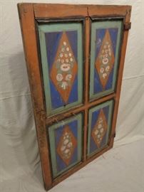 Antique Imperial Russian folk art painted door