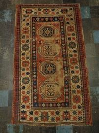 Antique hand knotted 19th C. Persian / Caucasian rug