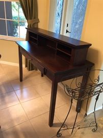Desk with drawer and removable hutch