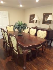 Another view of this beautiful dining / conference table and chairs.