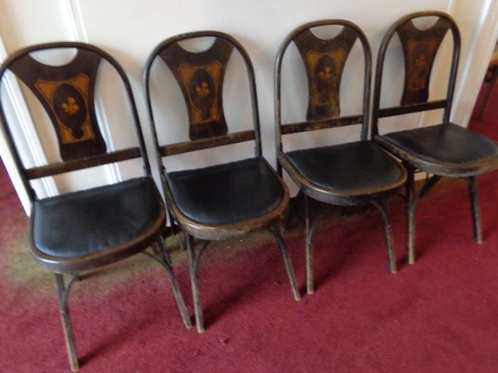 Large Number of Antique Folding Chairs