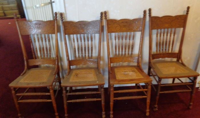 Set of four Antique Cane Seat Chairs