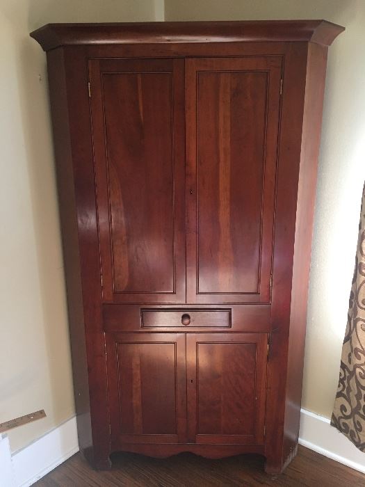Incredible cherry corner cabinet- excellent condition
