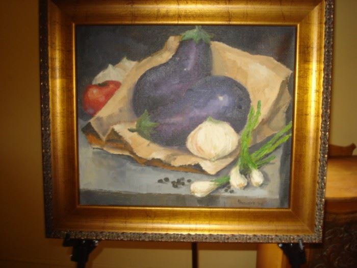 OOC, eggplant still life, by K. Stuart