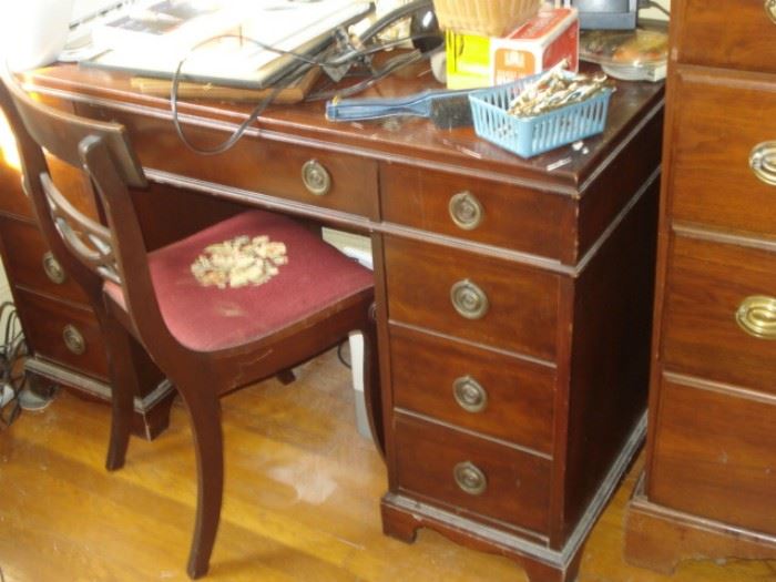 Mahogany  desk with chair