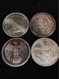 4 Troy Ounces .999 Silver Coins