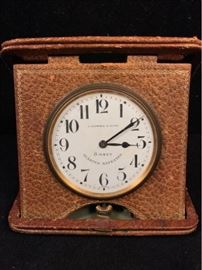 A. Stowell  Co Antique Swiss Travel Clock