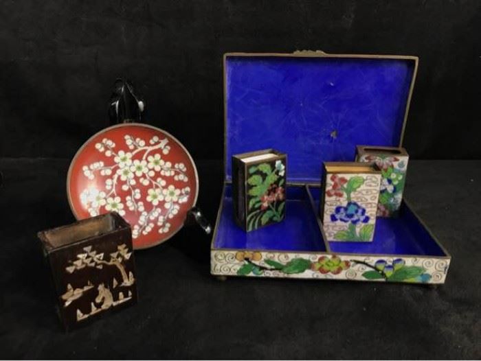 Cloisonne Match Box Covers  More
