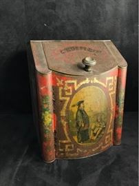 Large Antique Chinese Tea Tin