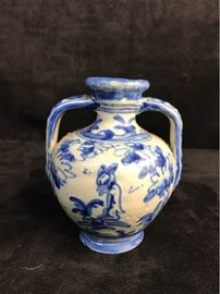 Spanish Talavera Pottery Urn