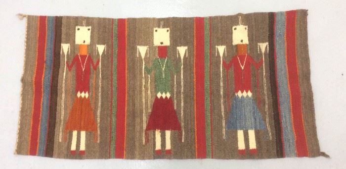 Vintage Navajo Weaving with Yei Figures