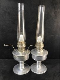 Pair of Aladdin No. 23 oil lamps