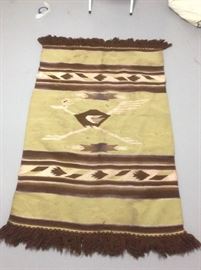 Woven Rug or Wall Hanging Road Runner Pattern